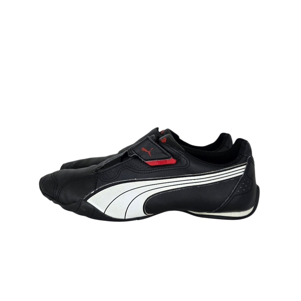 Puma Redon Move Mens Sz 10.5 Shoes Sneakers Low Top Slip On Black White Leather